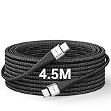 タイプC ケーブル 4.5M 長さ USB タイプC ケーブ ル 100W 急速充電 Type-C to Type-C ケー ブル 断線防止 iPhone 17 充電ケーブル for iPhone 17/16/15 Pro/Plus/Pro Max MacBook iPad Galaxy Sony Google Pixel 7a等USB-C各種対応