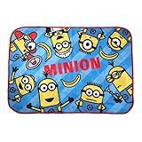 ミニオン ブランケット 両面フリースブランケット ひざ掛け 100×70cm PVCバッグ入り ＋ ミニオンミニタオル (B（2Dタイプ）)
