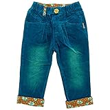 SCHNEE(スネー) ストレッチ別珍ロールアップパンツ 80cm /ブルー NO.F-641485