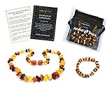 Baltic Amber Teething Necklace for Babies (Unisex) - Anti Flammatory, Drooling & Teething Pain Reduc