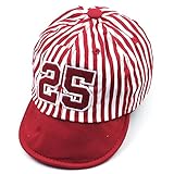 児童　キッズ 子供　数字25 野球帽 鳥打ち帽 ハンチング帽子 ストライプ　ソフトハット　野球帽 日焼け防止