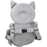 プッパプーポ ごっつん防止 ヘッドガード クッション ネコ くま リュック 転倒 防止 セーフティ ベルト 長さ調節できる 頭 保護 枕 ベビー 赤ちゃん 01ネコ
