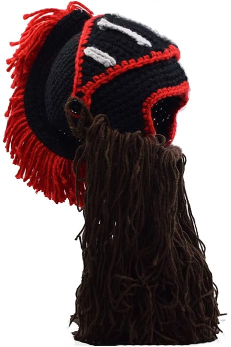 Flyou Wig Beard Hats Handmade Knit Warm 