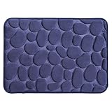 InterDesign 浴室足ふきマット ネイビー 61 x 43.2 cm 23354EJ