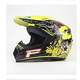 DGF ヘルメット四季オートバイの男性と女性マウンテンバイクライダーの保護フルフェイスヘルメット海賊の頭蓋模型軽量オフロードヘルメット (色 : イエロー いえろ゜, サイズ さいず : L l)