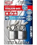 ABUS 南京錠 TITALIUM 25mm 2個入パック(BP-64TI/25KA)　小箱5個入り