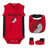 NBA新生児&幼児「Overtime」Onesie、よだれかけ& Bootie レッド