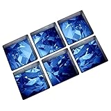 TOOGOO ( R ) 6個/セットPVCクリエイティブ3d Gemパターンノンスリップ防水プラスチック浴槽ステッカー一体式サイズ: 13 x 13 cm