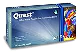 Aurelia Quest Finger Textured Nitrile, Powder-free, Disposable Glove pack of 1000; XL by Supermax