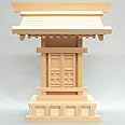 仏壇屋 滝田商店 神棚(お宮) 一社宮(高さ37cm×巾35cm)◆神社のお神札をお祀りする桧製の神殿【滝田商店発行 証明書付】