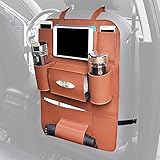 APSOONSELL 車用 多機能 シートバックポケット 収納ポケット 大容量 取り付け簡単 ブラウン