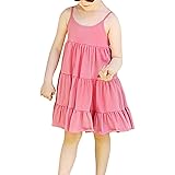 [Miskely] ワンピース 女の子 無地 Aライン ゆったり ドレス ノースリーブ バックレス オシャレ 子供服 ビーチ 旅行 記念日 遊園地 プレゼン ト