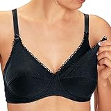 Naturana Ladies授乳ブラマタニティBreast Feeding 34 38 40 42 B C D DD カラー: ブラック