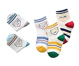COMVIP ソックス キッズ 靴下 子供 スポーツ 可愛い 男の子 女の子 コットン 五足セット 通学 カラーフル 赤ちゃん 秋冬 XL