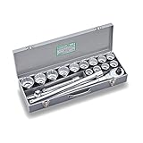 トネ(TONE) ソケットレンチセット 200 差込角19.0mm シルバー インチ 内容17点