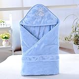 100% Cotton Baby Swaddle (Blue 0-4 Months One Size) by goodservice4y