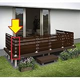 YKK ap　ルシアスデッキフェンスA01型　間仕切柱・部品　ベースプレート施工　90°専用角柱セット（笠木連結金具、ベースプレート付）　T100　1本入り　『ウッドデッキ　人工木　フェンス』 　キャ