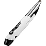サンワダイレクト ペン型マウス Bluetooth/USB-A・USB-Cワイヤレス接続 Win/Mac/iPadOS/Android対応 充電式 タッチペン付 スタンド付 ホワイト 400-MAWBT186W