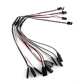 Allytech(TM) 5Pcs 30cm 300mm Male Female 1 to 2 Y-splitter 3 Pin Remote Control Y Servo Extension Co