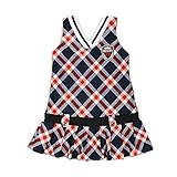 PERSON'S チェック柄ワンピース水着 sw1307 130cm レッド