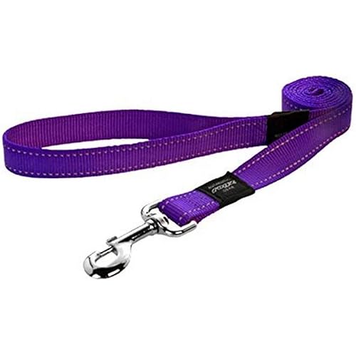 Rogz Classic Reflective Dog Lead Purple Medium
