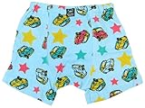 KU-KU  WALK クルマ＆スター柄 ボーイズ トランクス (3L（身長135-145cm）, サックスブルー)