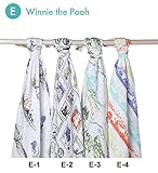 aden + anais (エイデンアンドアネイ) おくるみ 4枚セット ディズニー TEA 出産祝い 【並行輸入品】　E Winnie the Pooh