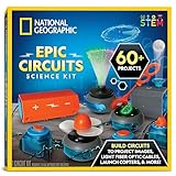 NATIONAL GEOGRAPHIC 回路メーカーキット - 子供用電子キット 60種類の電気回路プロジェクト 電気回路STEMおもちゃ 電子プロジェクト 子供用電気回路キット 電気キット