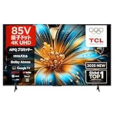 TCL 85V型 4K 量子ドット液晶スマートテレビ 85T6C Google TV Dolby Atmos対応 2025年モデル