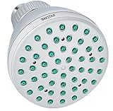 bakstar ( TM ) 4 "ラウンド標準ステンレススチールシャワーヘッドホワイト – クラシックデザイン – 耐久性構造―