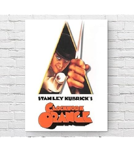 Amazon.co.jp: 【フレーム付-黒-】 映画ポスター 時計じかけのオレンジ