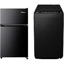 Amazon | 【新生活家電セット】ハイセンス 冷蔵庫 87L 黒 & 洗濯
