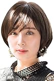 ウィッグ ティラミスショート 日本製ファイバー使用 大人かわいいショートヘア 全9色 耐熱 自然 ショートカット ショートボブ 黒髪 - #02DRMダークモカ