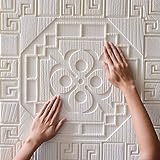 SOOMJ 【10枚 ホワイト】クッションブリック,壁紙シール 60cm×60cm 防水 防音 断熱 ウォールステッカー レンガタイル 3D おしゃれ 軽量 発泡スチロール風