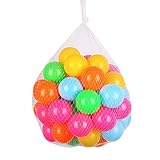 カラーボール　50個入り 直径5.5cm　 【やわらかポリエチレン製】 （プール/ボールプール/ボールハウス用）おもちゃボール　ネットセット