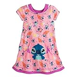 (ディズニー) Disney スティッチ ナイトシャツ ネグリジェ ワンピース 重ね着風 ピンク (4歳 (110cm)) [並行輸入品]