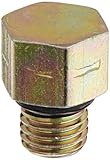 Eaton Weatherhead 7237X2 Carbon Steel Straight Thread O-Ring Adapter, Hex Head Plug, 1/8 O-Ring Boss