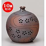 10個セット 照明具 灯り花入丸の桜(ﾐﾆ) [16 x 17cm] 土物 手造り インテリア 和風 プレゼント 飲食店