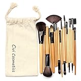 メイクブラシ Jopinica プロ 化粧ブラシツール 18個 化粧ブラシセット 巾着袋付き ...