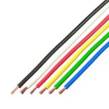 協和ハーモネット 単心ビニルコード 黒白赤黄緑青 各1m VSF 0.75SQ 1m <6>