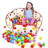 ベビートイ、hatop Pop Up Polka Dot Kids 50 Balls再生Carry Toy