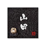 丸三タカギ 彫り込み済表札 信楽焼 信楽S-2F-2-3-山田 彫り込み名字: 山田 【完成品】