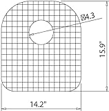 12 – 1 / 2インチx 16 – 3 / 4インチステンレス鋼シンク下Grate 14" x 16" ASSBG4