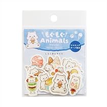 Amazon.co.jp: SAIEN日本製フレークシール うさぎとスイーツH103mm