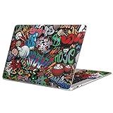 MacBook Air 13インチ 2022～2025 M2 / M3 / M4 用 スキンシール モデル A2681 / A3113 / A3240 igsticker マックブック エア Mac 13" inch 用シール フィルム ステッカー 006746 英語 イラスト 文字