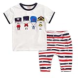 【SEBLES】ベビー 赤ちゃん キッズ 男の子 半袖 Tシャツ ズボン セット コットン 綿 カジュアル わんぱく 元気 春 夏 キャラクター プリント 柄物(タイプF,110cm)