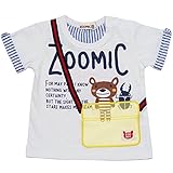 【本体綿100％】2017年 夏物 ZOOMIC ズーミック 天竺 虫かご アップリケ 半袖Ｔシャツ ホワイト◇95cm