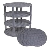 プレミアムグレー12 "円スタッカブルベースプレート – 4パックベースプレートバンドルwith 30向上した新しい2 x 2 stackers-タワー構造 – 互換性の主要ブランド。