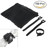 Tinksky Nylon Cable Ties 6 Inch Fastening Cable Ties with Reusable Hook and Loop Strap Cable Ties fo