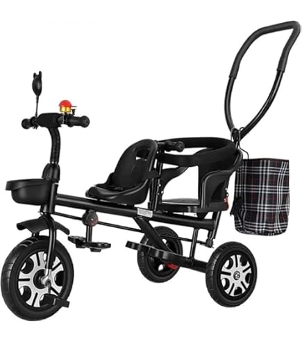 Amazon | Bxzzuis三輪車、二人乗り、子供用自転車、二点式安全ベルト
